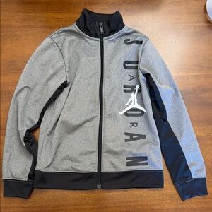 Jordan Gray and Black Vertical Logo Full-Zip Jacket